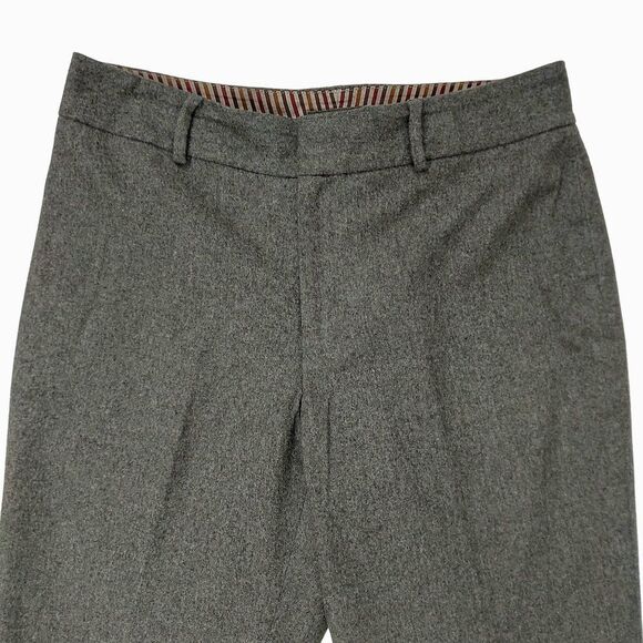 Banana Republic Trousers Womens 10 Gray Wool Blend Flat Front Academia Office - Picture 2 of 10